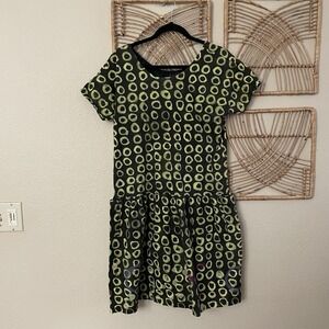 Kim Messier Art to Wear Dress Pockets Hawaii Lagenlook Unique Artsy Whimsy S B6